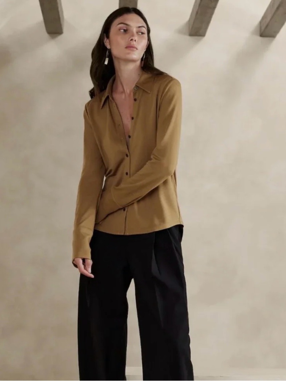 Banana Republic Essential Long-Sleeve Polo Size XS NWT